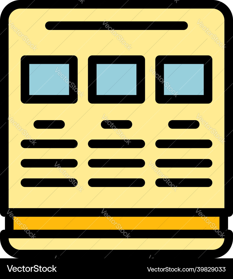 Software interface icon color outline Software interface icon color outline vector image