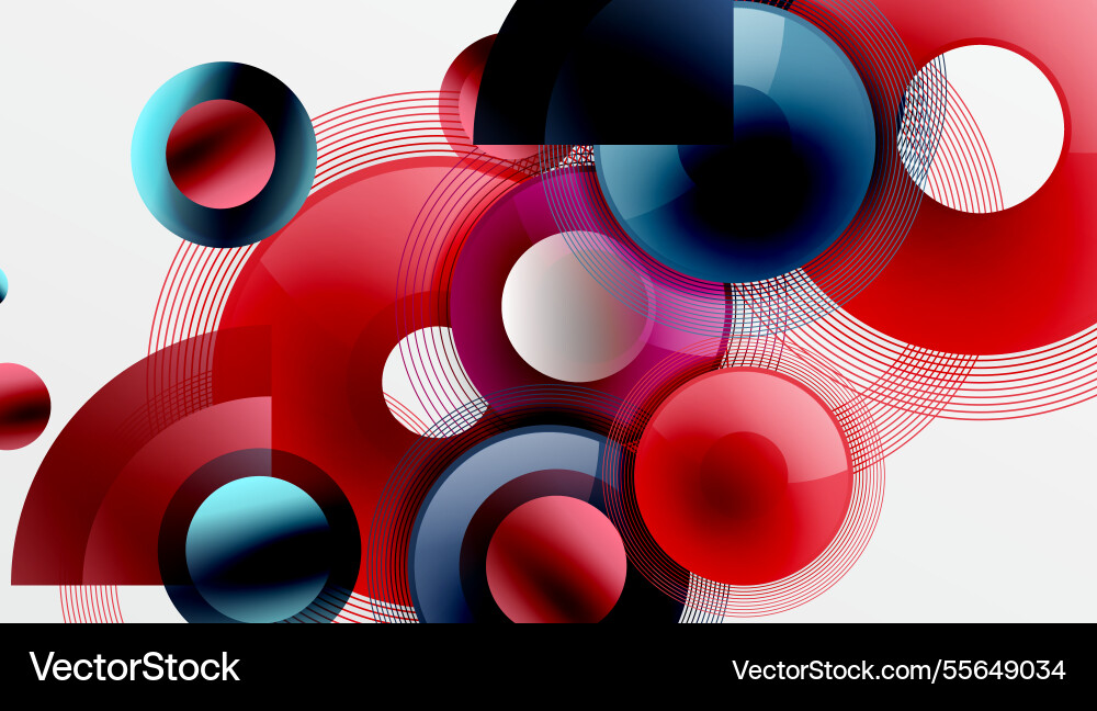 Abstract composition of overlapping circles Vector Image