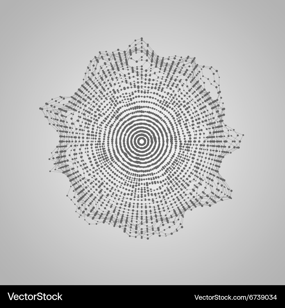 Abstract shape of particles array vector image