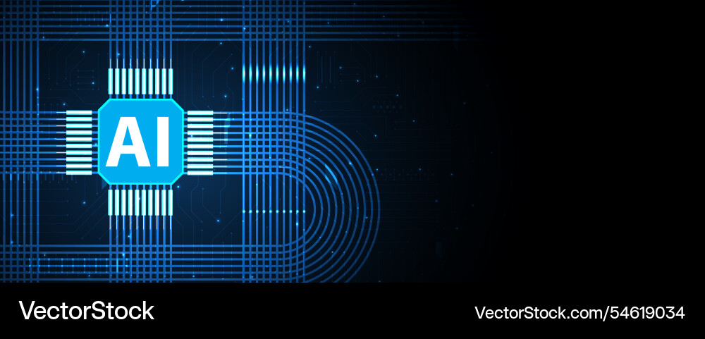 Abstract wireframe artificial intelligence Abstract wireframe artificial intelligence vector image