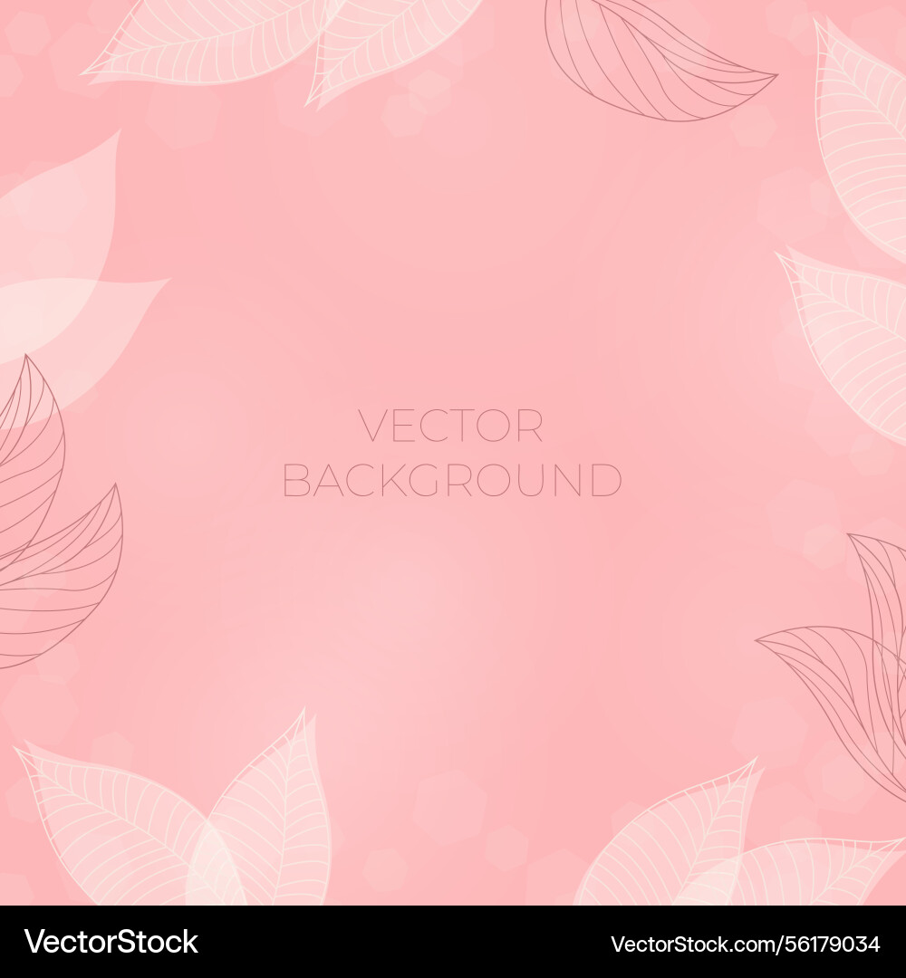 Bokeh background with leaves Vector Image