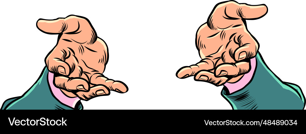 Business offer the office worker gives or takes Business offer the office worker gives or takes vector image