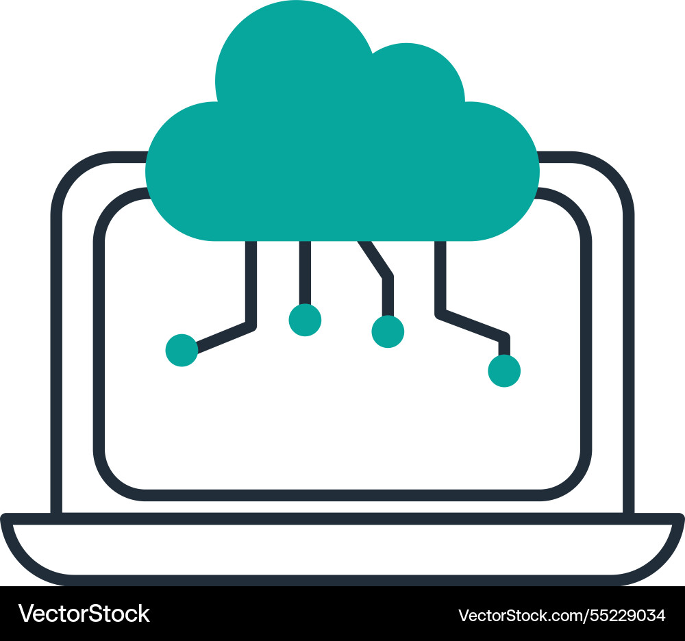 Cloud computing big data processing technology Vector Image