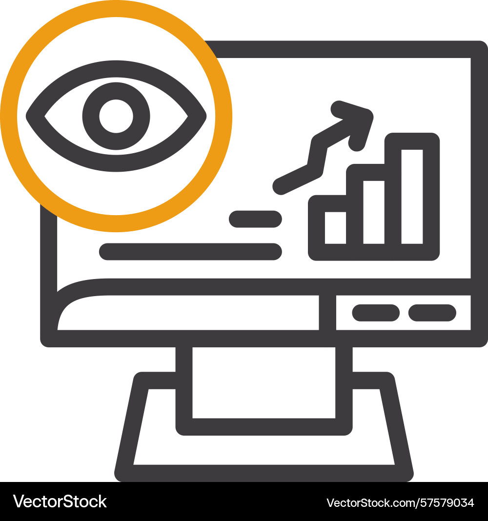 Data visualization two color icon Vector Image