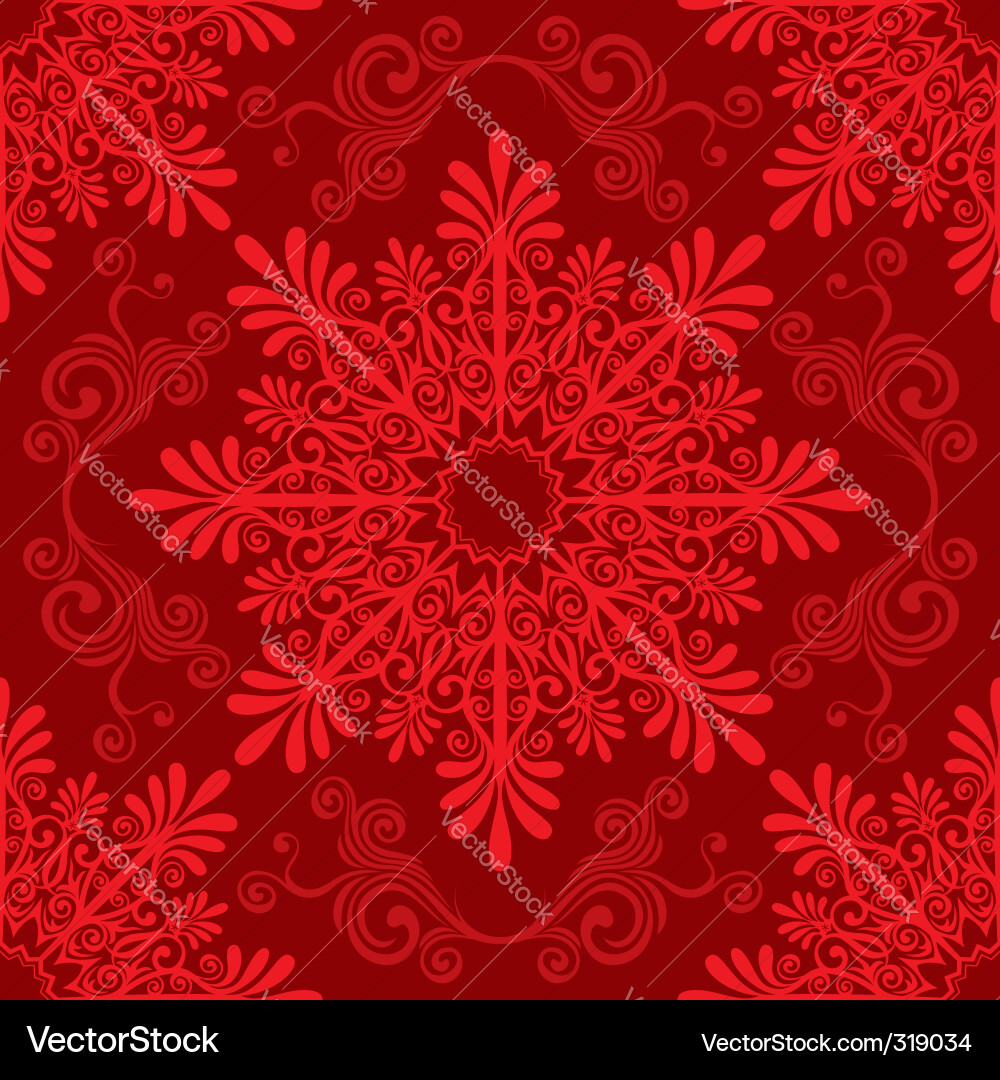 Winter Snowflake Pattern vector image