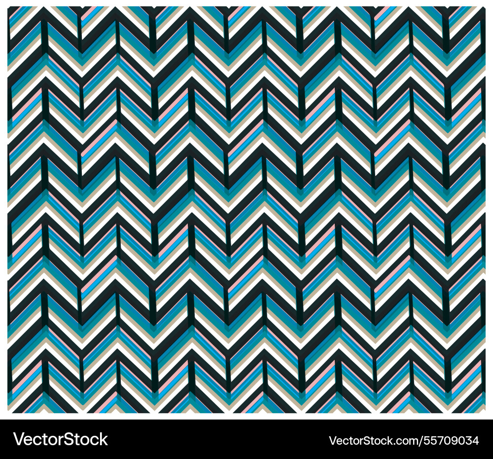 Zigzag lines abstract geometric seamless pattern vector image