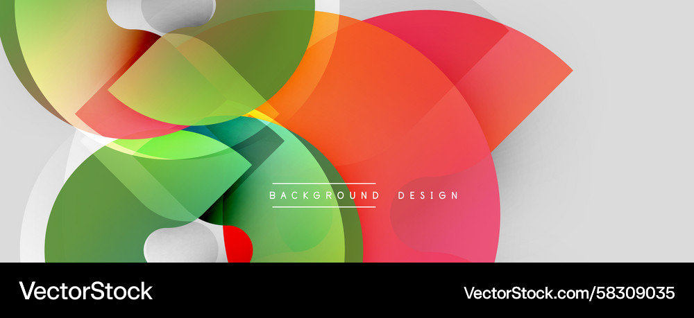 Colorful Overlapping Shapes - Abstract Background Vector Image
