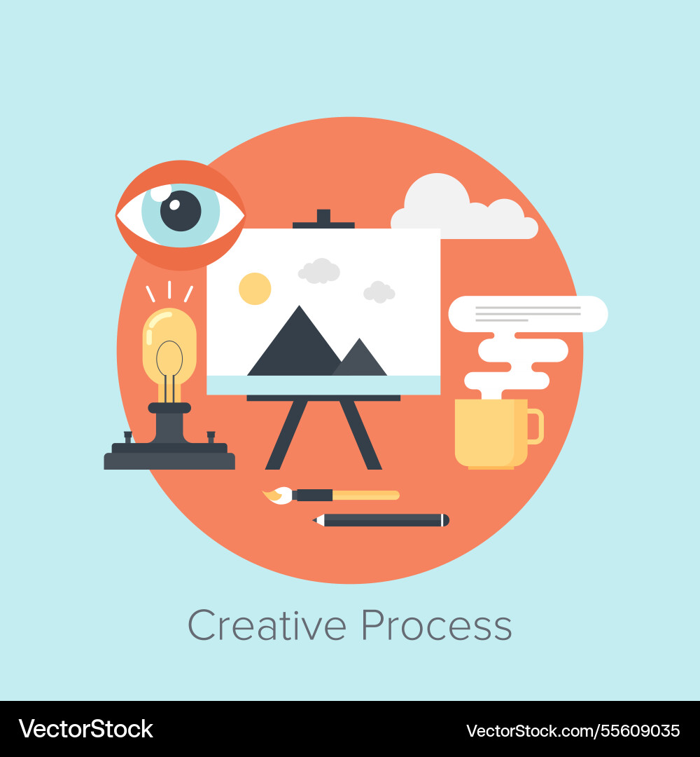 Creative process concept Creative process concept vector image
