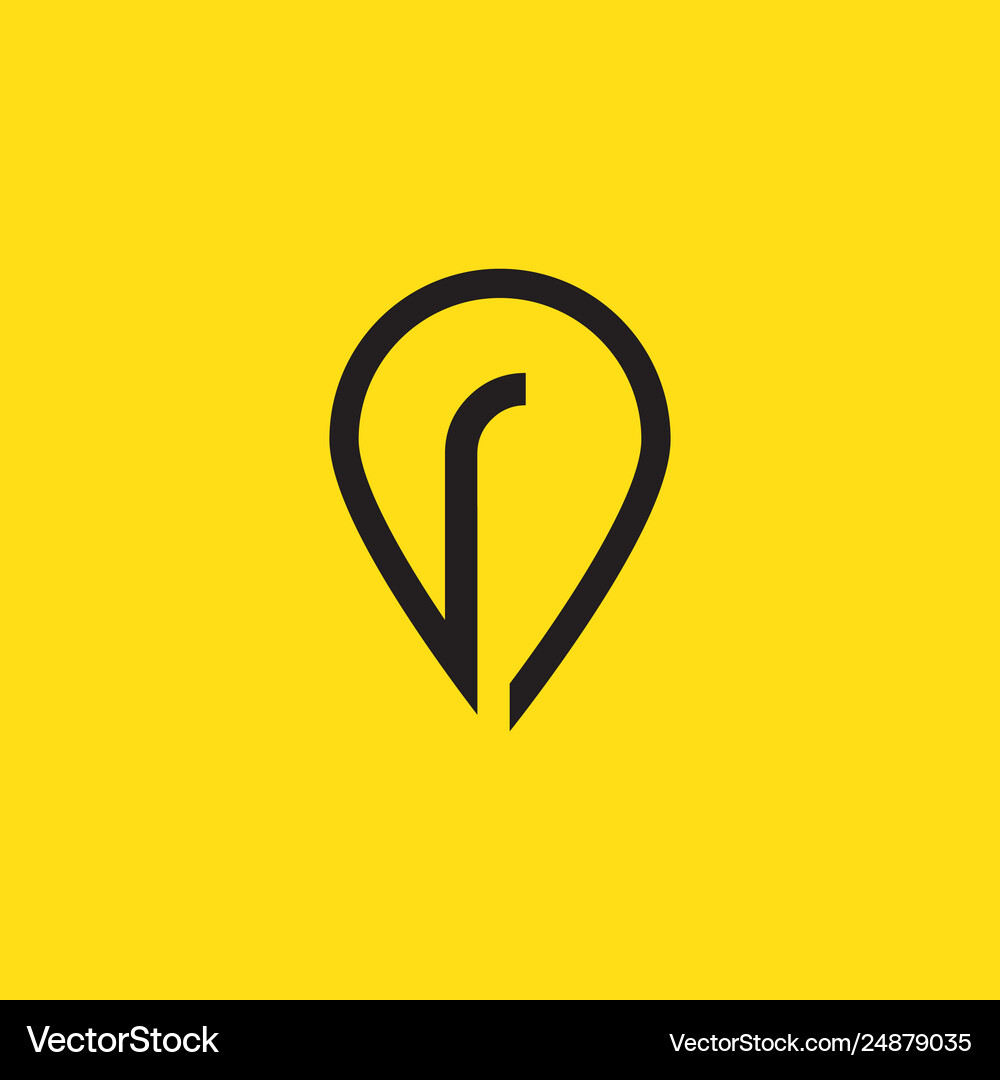 Map Letter R Initial letter r location design template elements – Royalty-Free ...