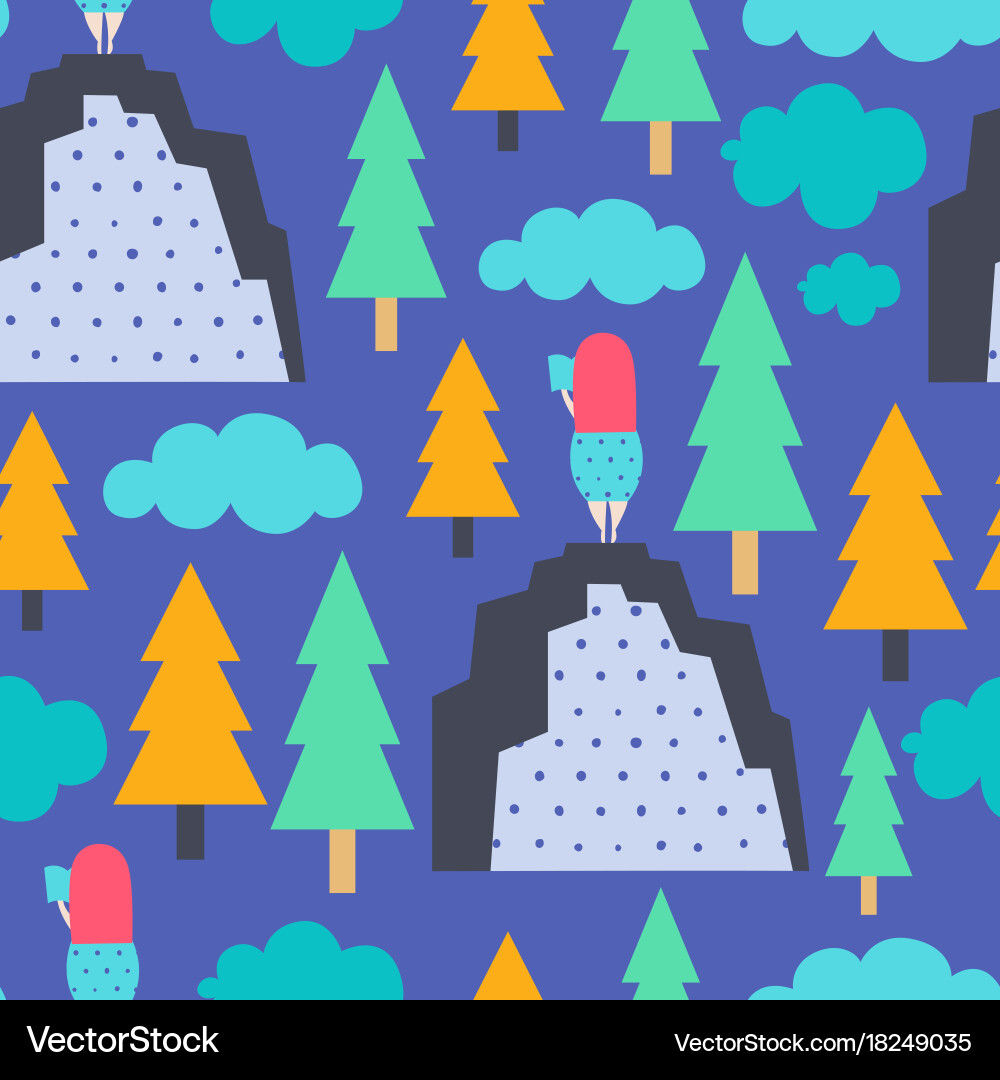 Playful Cloud Pattern vector image