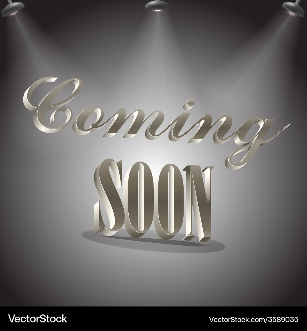 Retro Coming Soon Display Vector Image