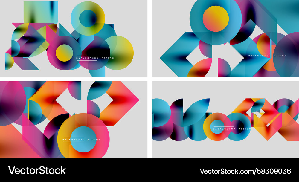 Abstract Geometric Overlays Vector Image