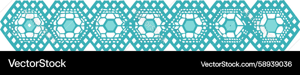 Modern circular grid pattern border design Vector Image