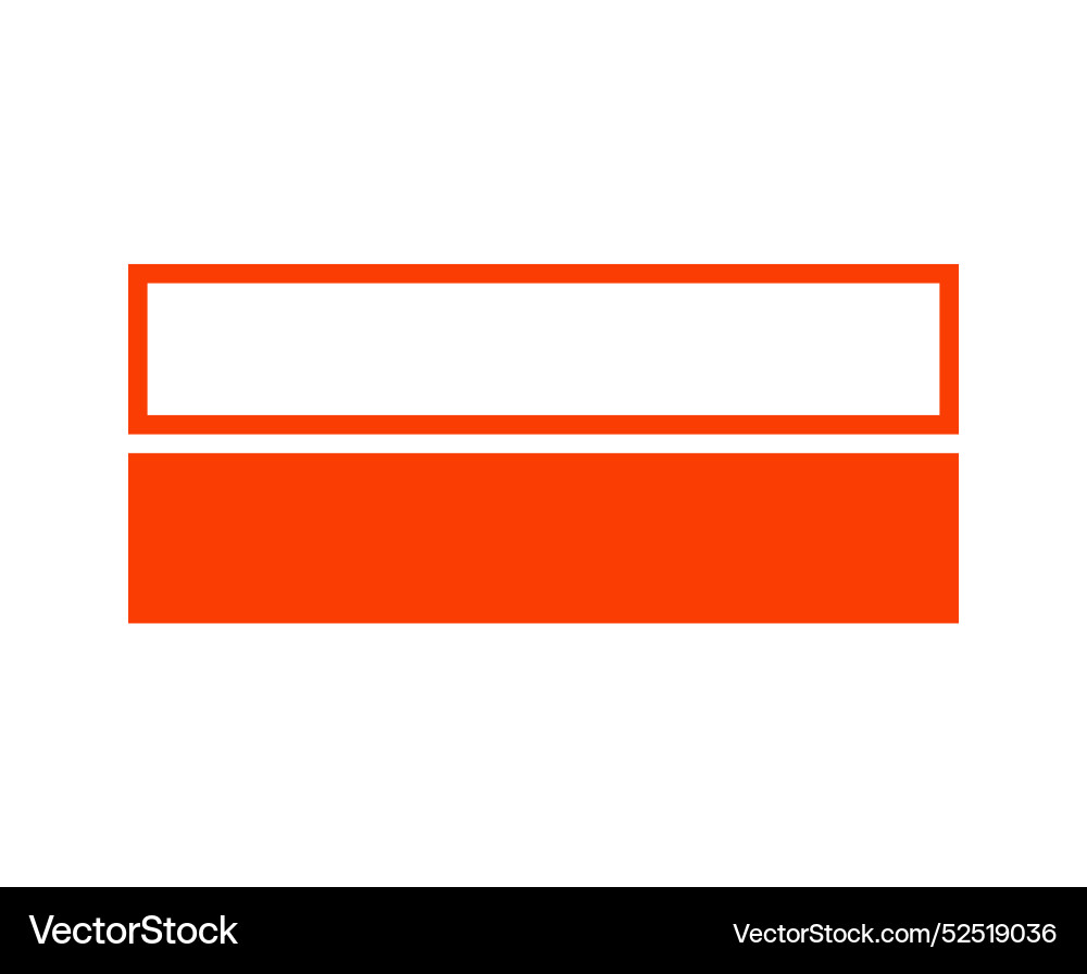 Rectangle outline and shape orange symbol element Rectangle outline and shape orange symbol element vector image