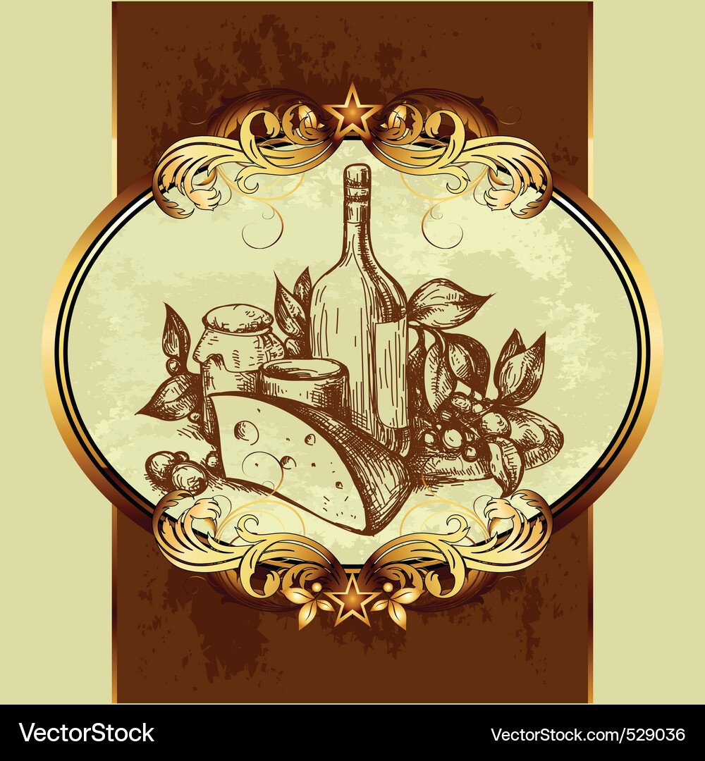 Retro still life with frame Vector Image
