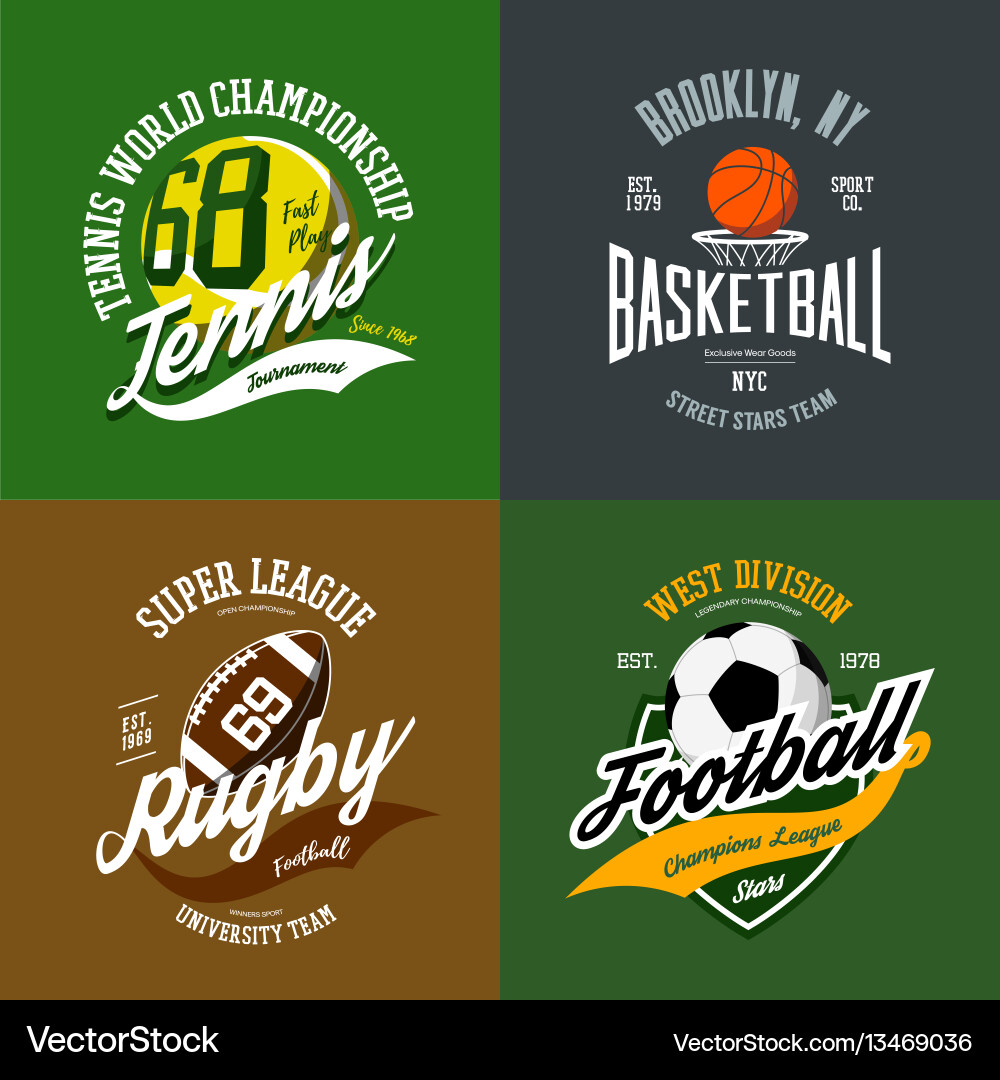 Sports Icon Set - Balls & Teams vector image
