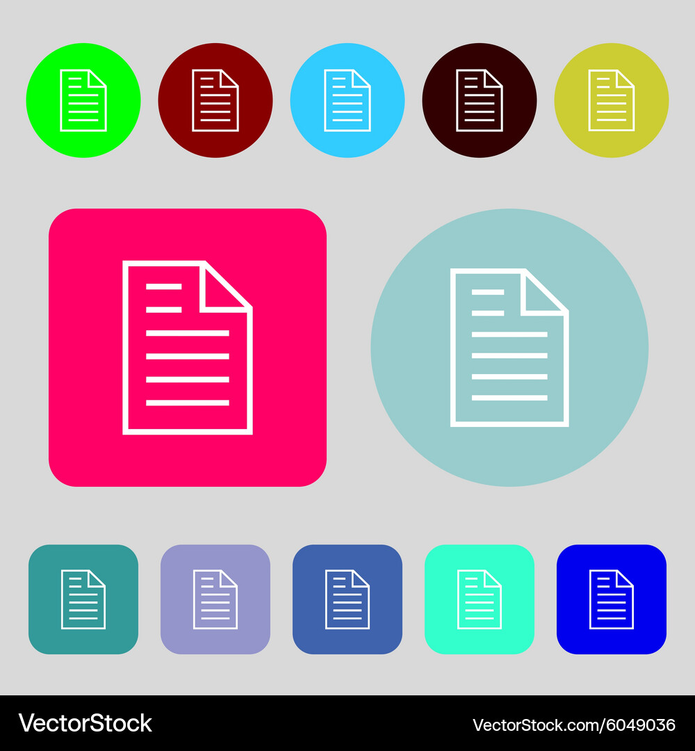Text file sign icon document symbol 12 Vector Image