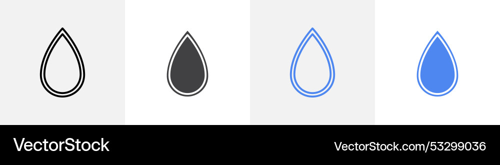 Water drop icon set use for web ui or app Vector Image