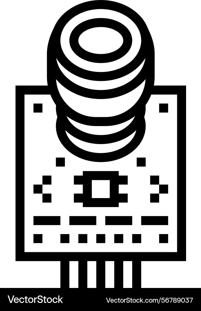 Co2 sensor module line icon vector image