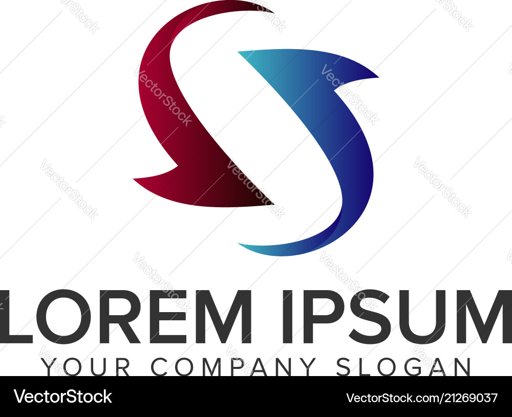 Letter s synergy logo design template Letter s synergy logo design template vektorbild