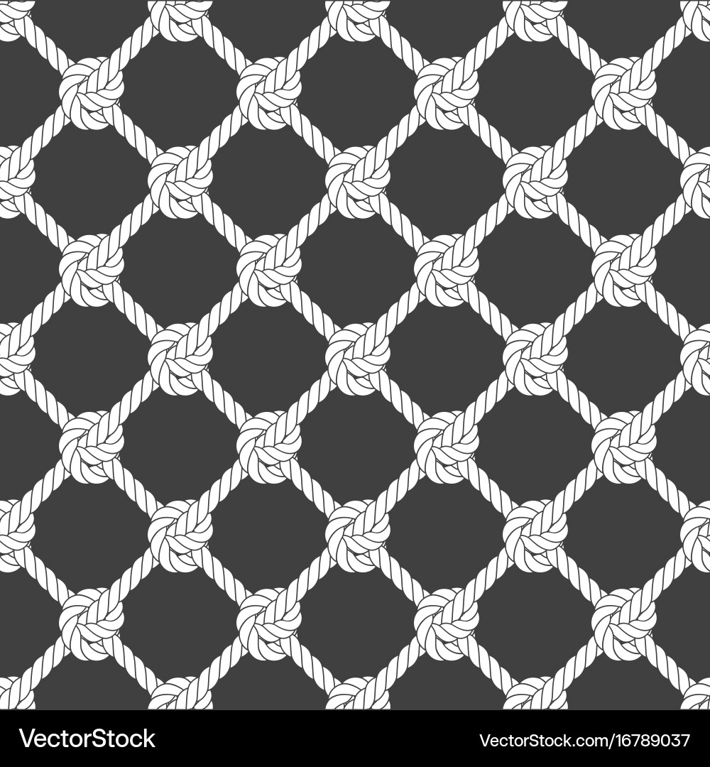 Seamless diagonal rope mesh - grid pattern vector image