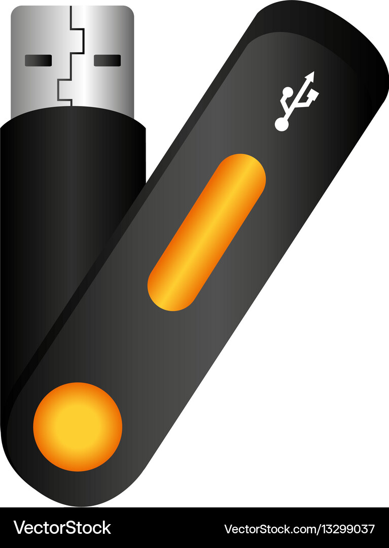 Usb memory isolated icon Vector Image