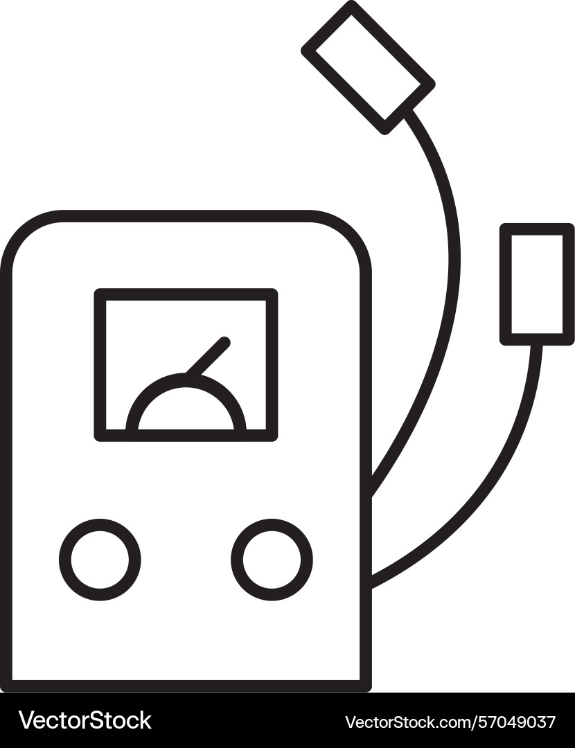 Voltage indicator line icon design vector image