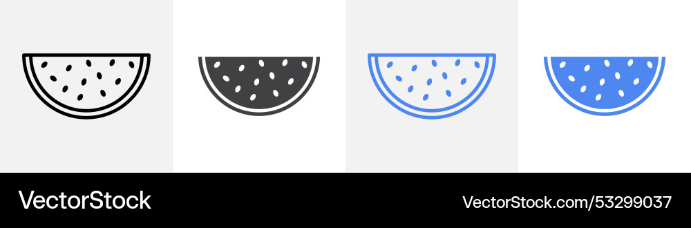 Watermelon icon set use for web ui or app Vector Image