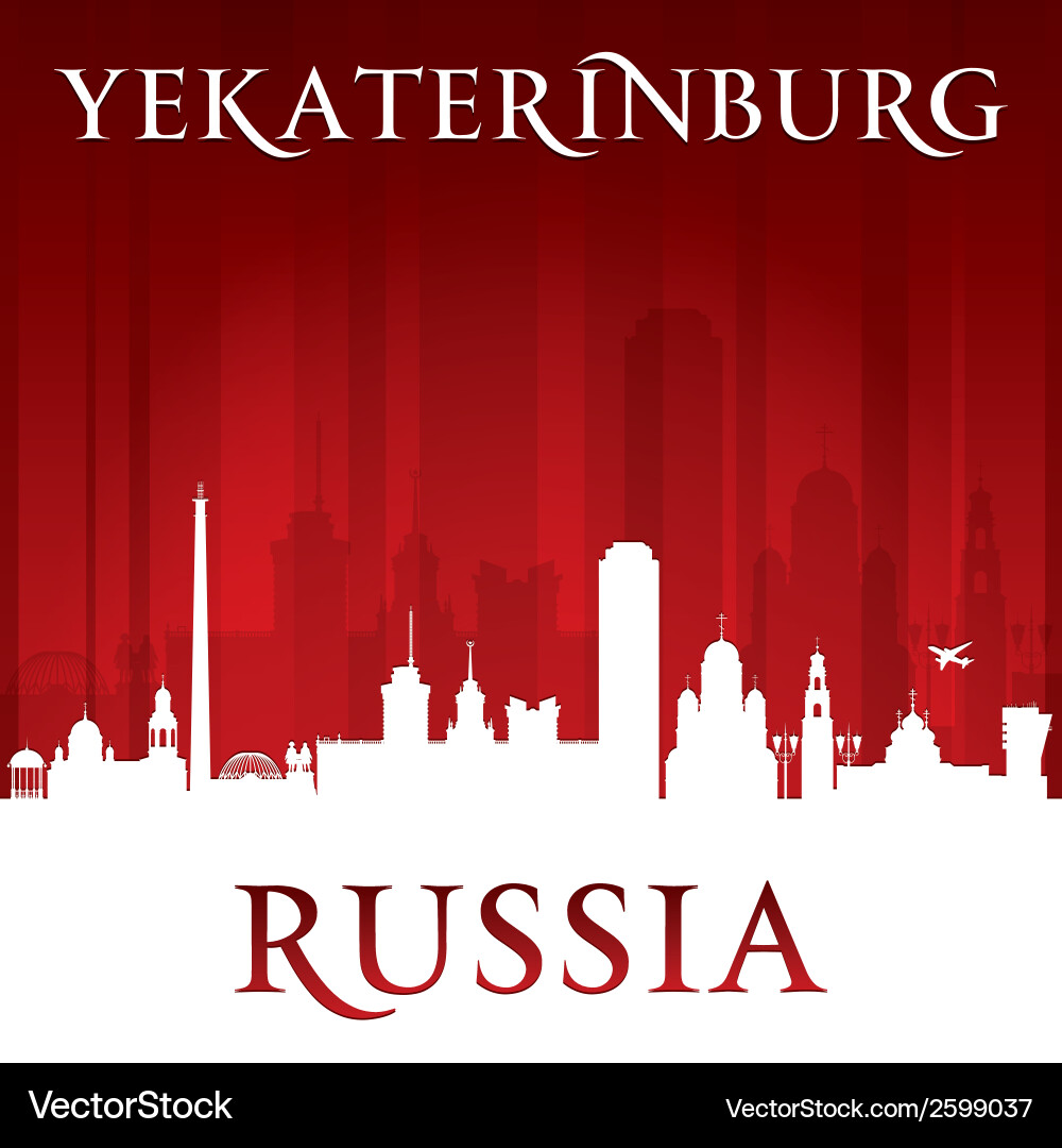 Yekaterinburg Russia City Skyline Vector Image