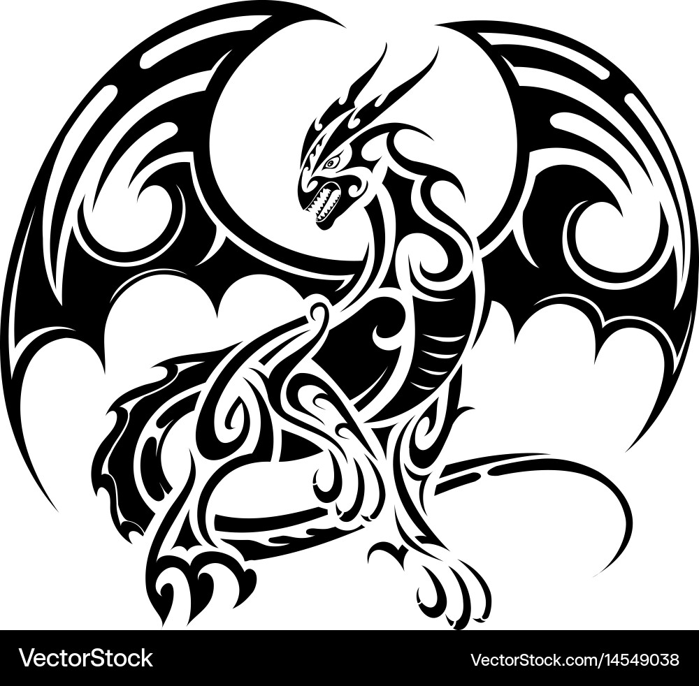 Dragon Tattoo Artwork vector image