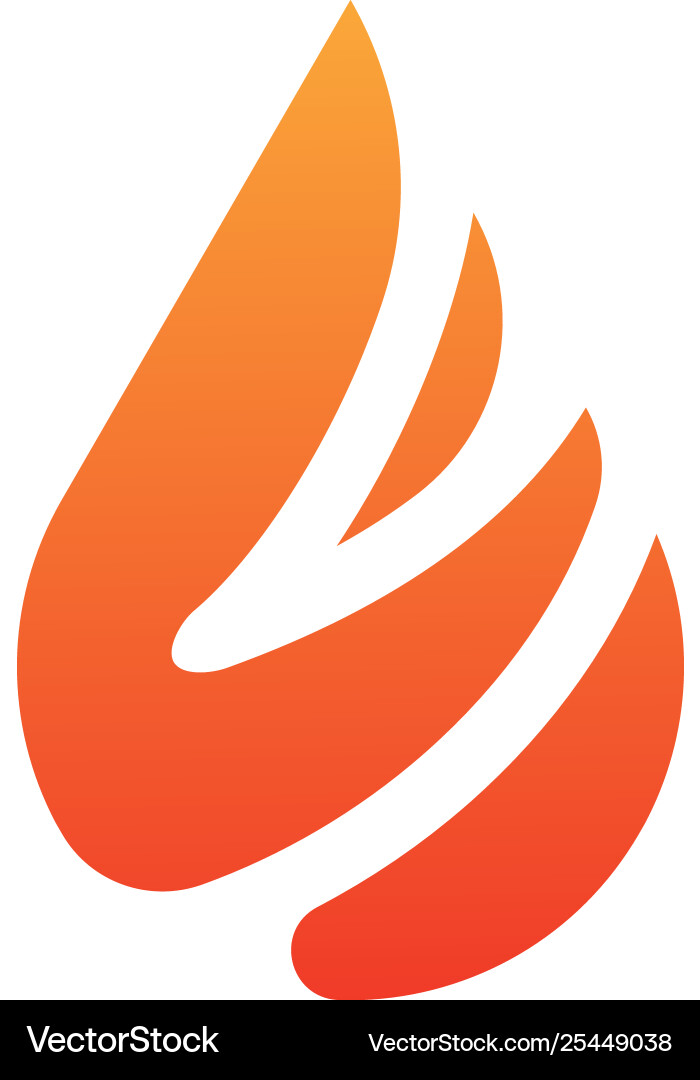 Fire flame icon element isolated Royalty Free Vector Image