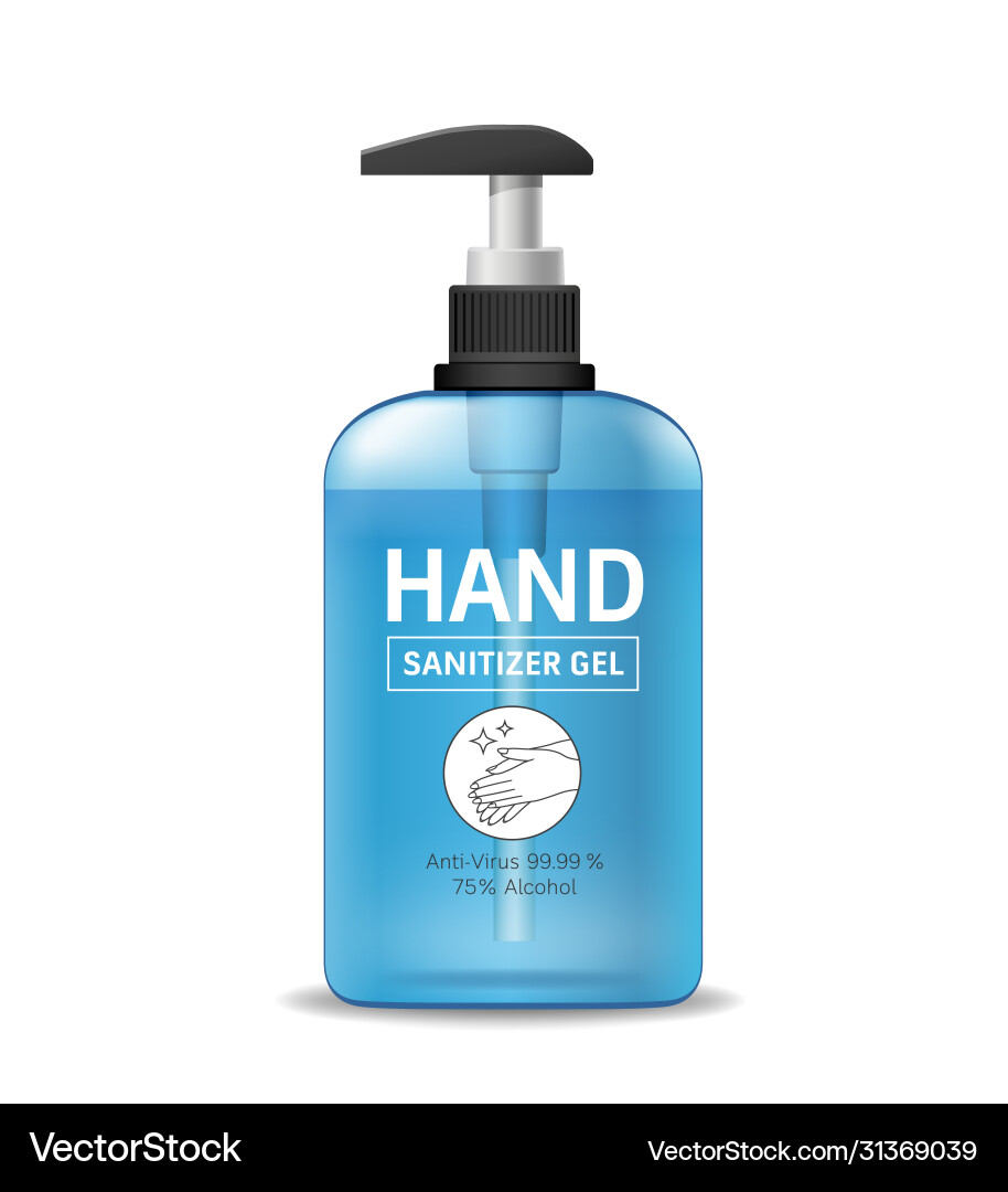 Alcohol sanitizer gel bottle hand washvirus Alcohol sanitizer gel bottle hand washvirus vector image
