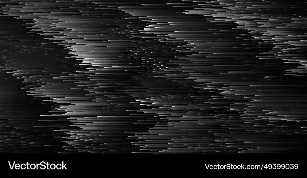 Black pixel sorting glitched style background Black pixel sorting glitched style background vector image