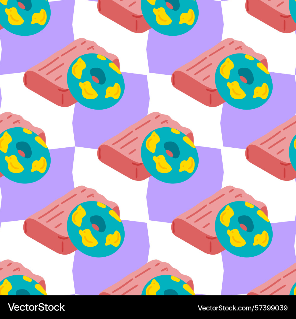 Inflatable float summer pattern design Inflatable float summer pattern design vector image