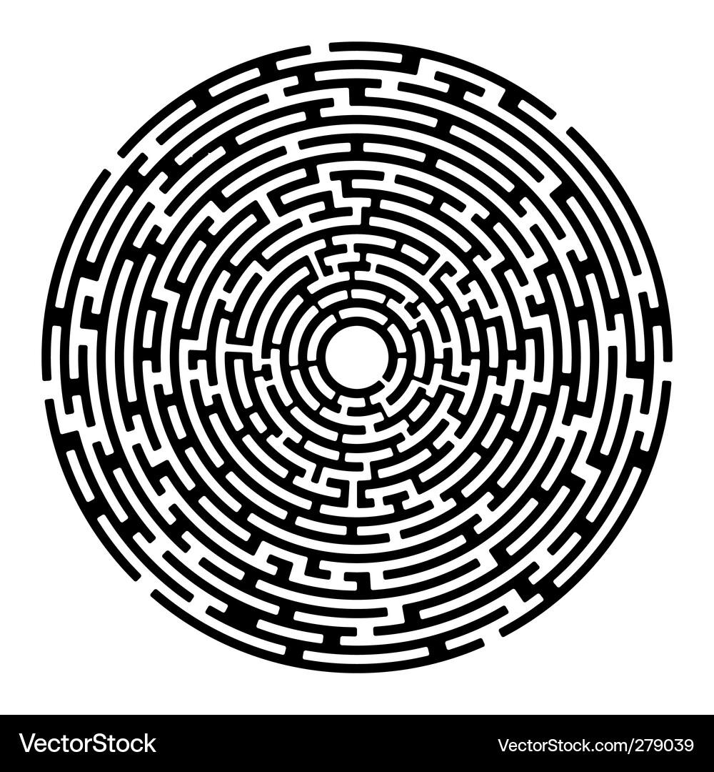 Intricate Maze Pattern Vector Image