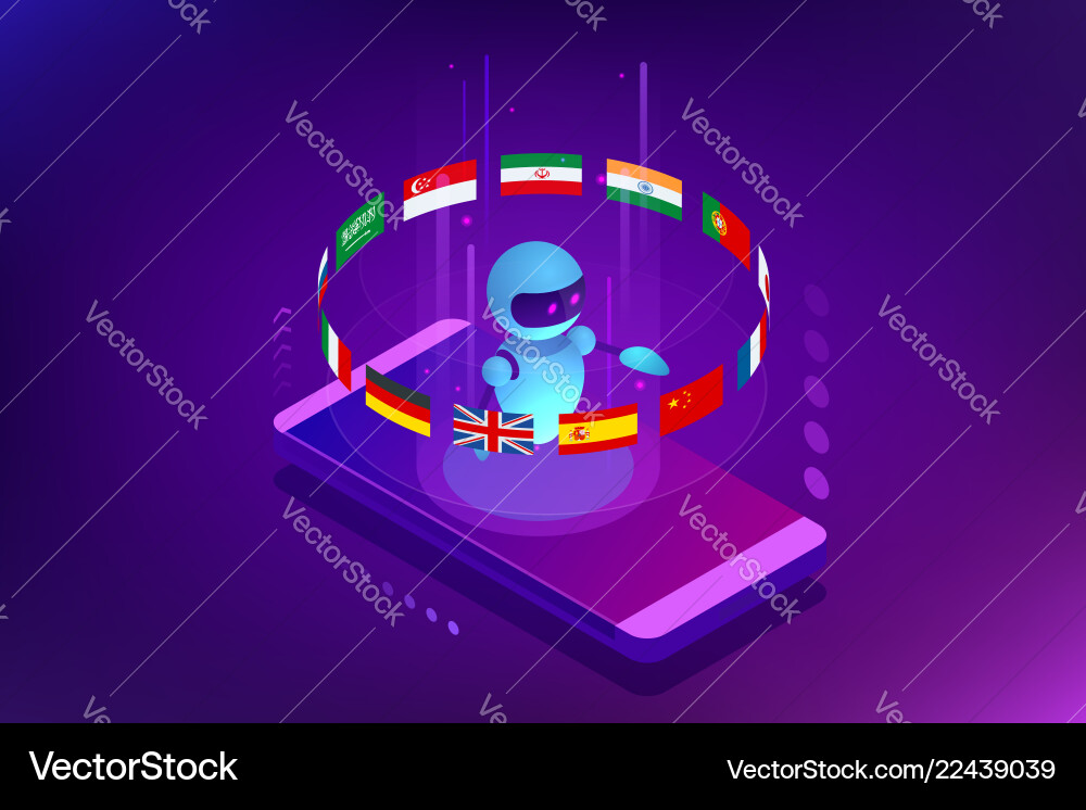 Isometric online language learning with artificial Isometric online language learning with artificial vector image