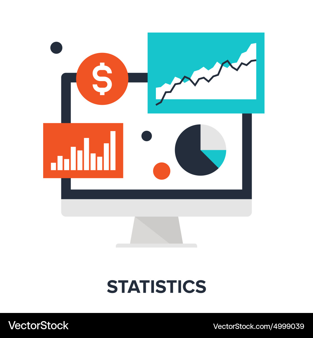 Statistical Data Concepts vector image