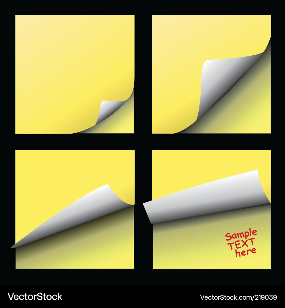 Sticky Notes Collection Vector Image