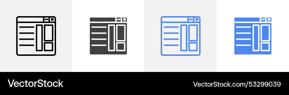 Web page icon set use for ui or app Web page icon set use for ui or app vector image