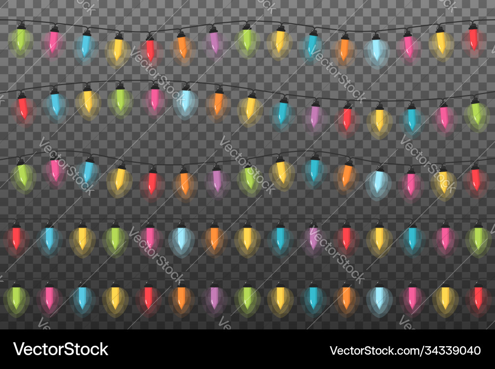 Christmas lights Royalty Free Vector Image - VectorStock