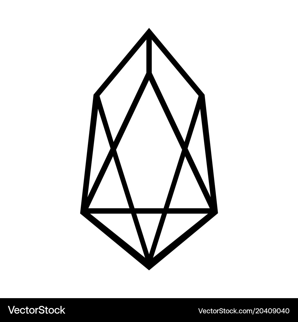 Crypto coin eos icon on white – Royalty-Free Vector | VectorStock