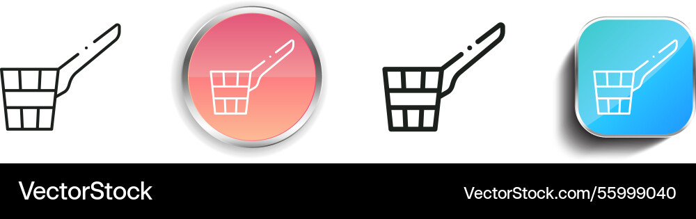 Ladle Icon dünne lineare regelmäßige und Schaltfläche Stil Ladle Icon dünne lineare regelmäßige und Schaltfläche Stil vektorbild