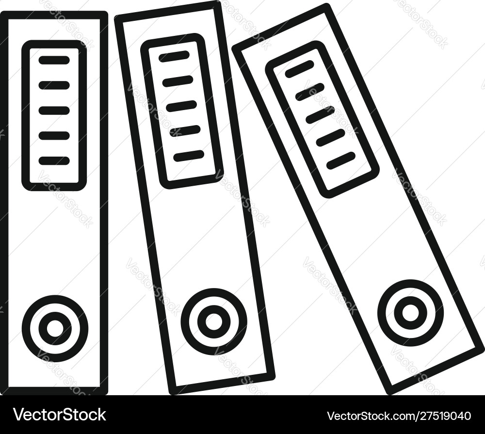 Office folder icon outline style Office folder icon outline style vector image