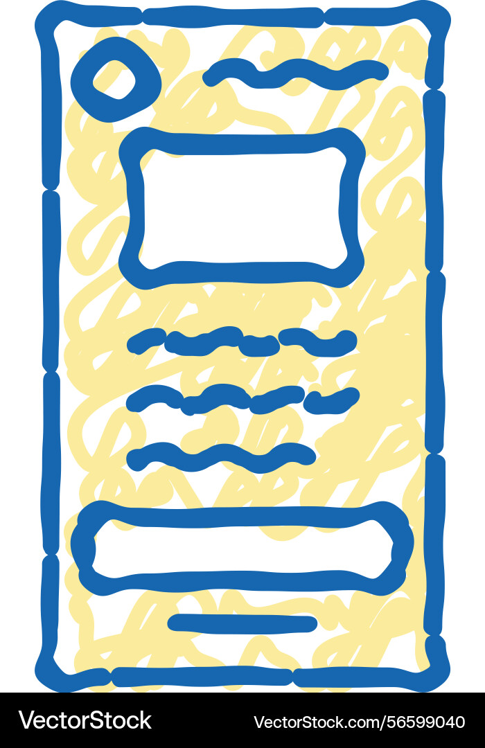 Wireframe ux ui design icon doodle vector image