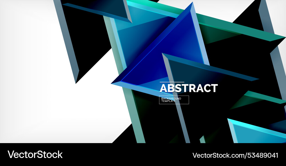 Abstract background - colorful triangles with 3d Abstract background - colorful triangles with 3d vector image