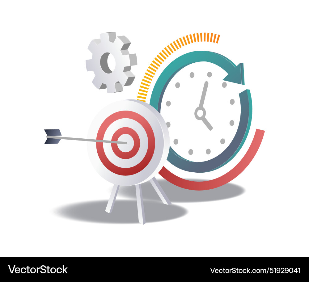 Analysis of timeframes for target business Analysis of timeframes for target business vector image
