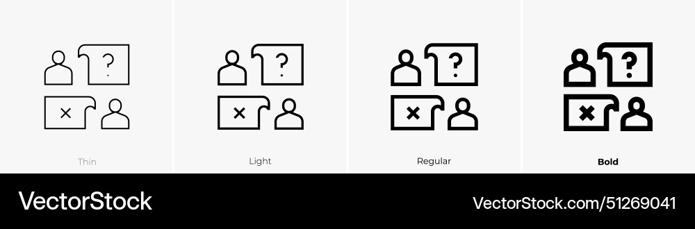 Competition icon thin light regular and bold Vector Image
