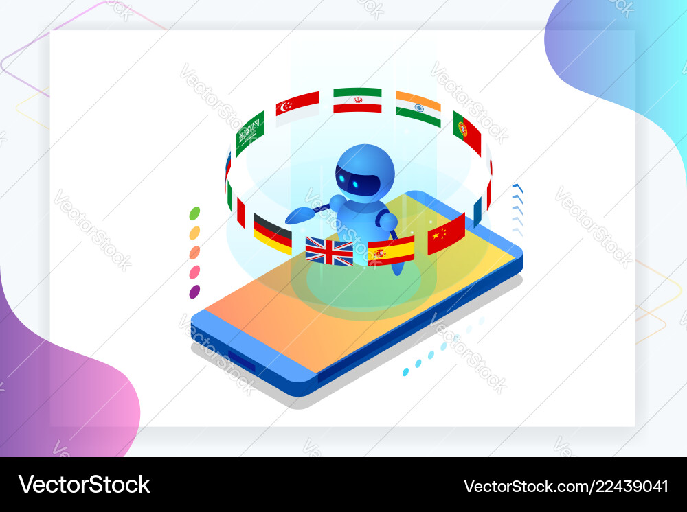 Isometric online language learning with artificial Isometric online language learning with artificial vector image