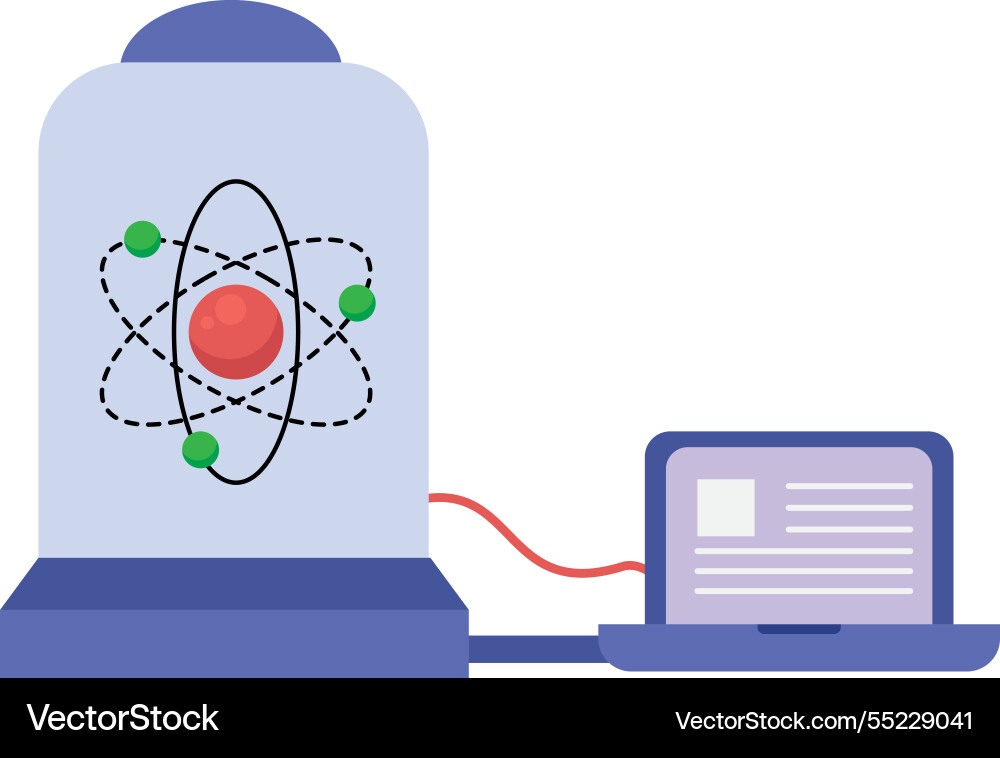 Quantum ai database computing technology vector image