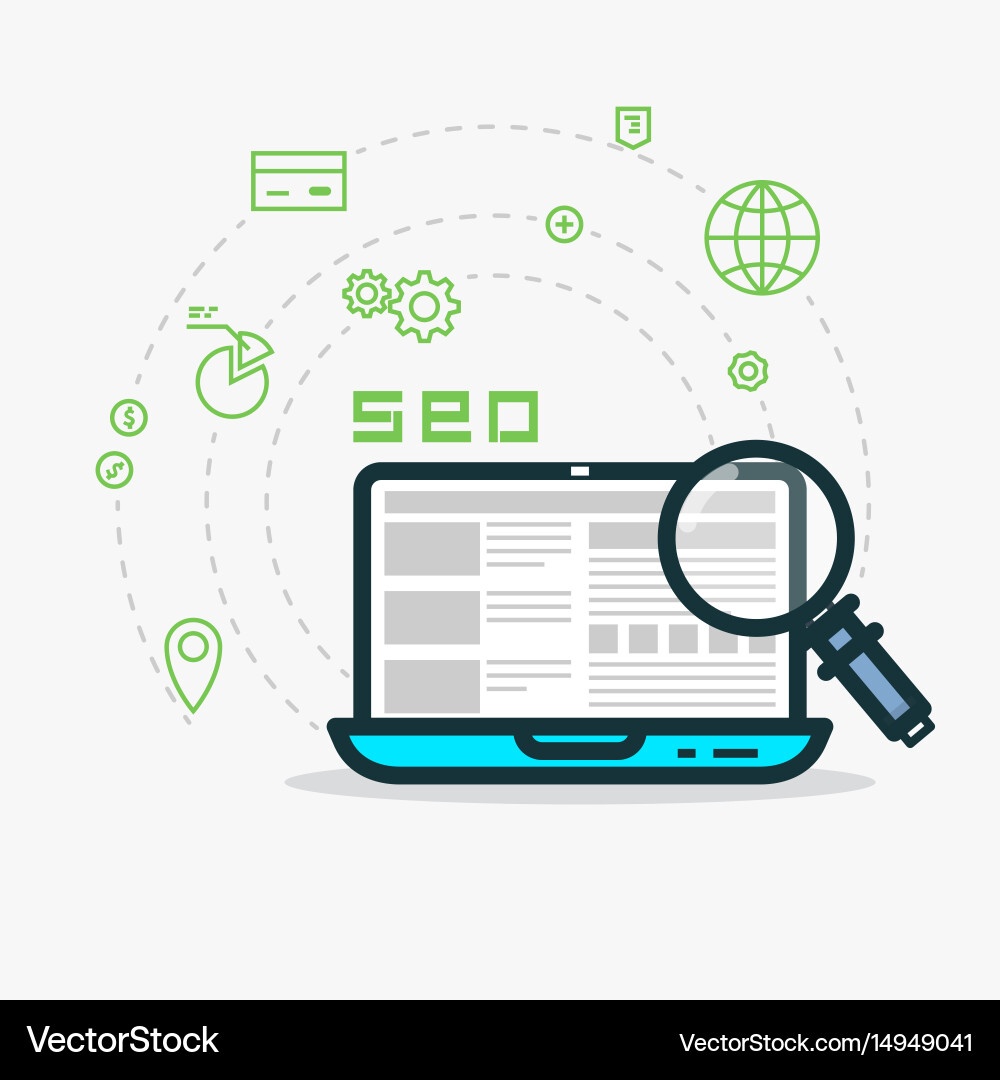 Website Analytics & SEO Concepts vector image